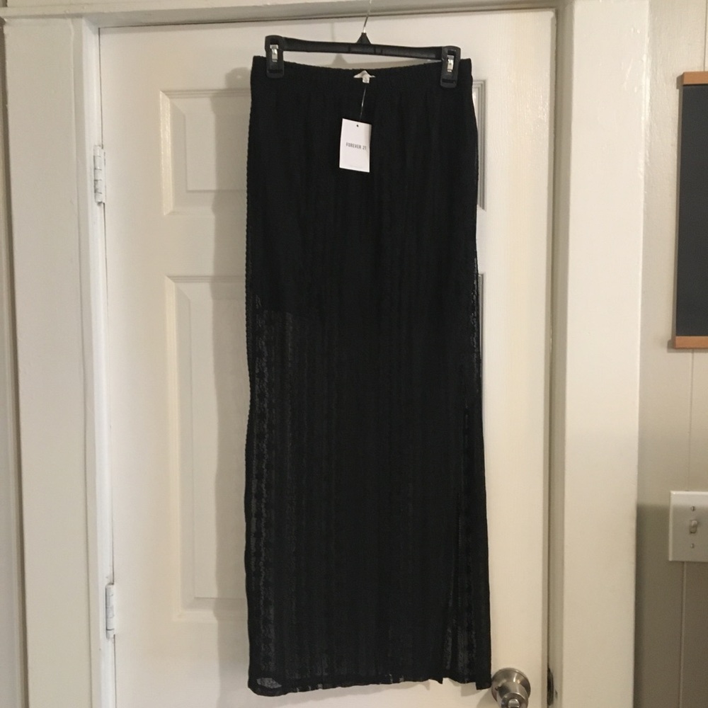 Elegant Black Lace Skirt